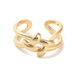 Латунные открытые кольца манжеты RJEW-K263-01G