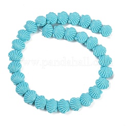 Нити резных бусин синтетического коралла CORA-K009-05A-08