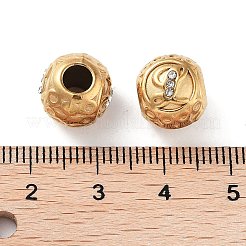 Placcatura ionica (ip) 304 perline europee in strass in acciaio inossidabile&nbsp;STAS-A092-10L-G