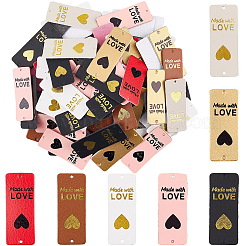 105 шт. 7-х цветные этикетки из искусственной кожи на День святого Валентина DIY-CL0002-01