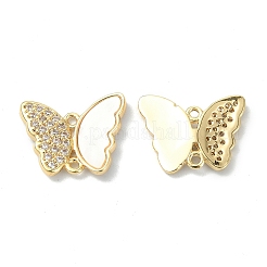 Латунные бусины из прозрачного кубического циркония с микропаве KK-B072-22G