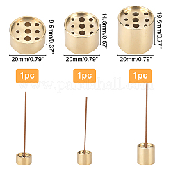 3 Stück Räuchergefäßhalter aus Messing in 3 Stilen&nbsp;AJEW-GA0003-75
