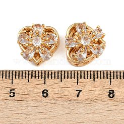 Латунные микро проложить кубического циркония бусы KK-F910-08G-02