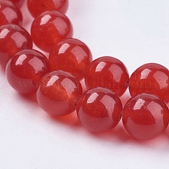 Натуральный белый нефритовый шарик нити&nbsp;G-R165-8mm-15