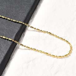 Ожерелья из цепочек-столбиков из нержавеющей стали 201 толщиной 2 мм NJEW-C097-01G