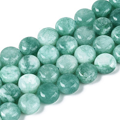 Gefärbt natürlichen weißen Jade Perlen Stränge&nbsp;G-T143-16D