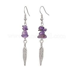 Женские серьги с подвесками из натуральных смешанных камней&nbsp;EJEW-JE05935