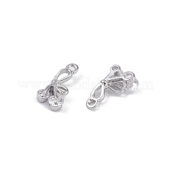 Pendenti in zirconi cubici trasparenti in micro pavè di ottone&nbsp;KK-K351-46E-P