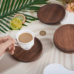 4 tapis de tasse en bois.&nbsp;AJEW-MB0001-18A
