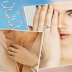 3 шт. 3 стиля 201 нержавеющая сталь манжета кольца настройки&nbsp;FIND-LP0001-07P