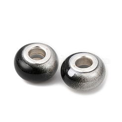 Двухцветные непрозрачные европейские бусины-рондель из смолы RESI-Z046-02H