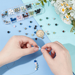 120шт. 12 стиля наборов бусин из натуральных и синтетических драгоценных камней G-PH0003-16