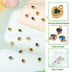 20 шт. подвески из нержавеющей стали 304 со стразами STAS-TA0002-91