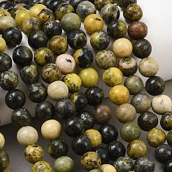 Бусы из натуральной желтой бирюзы (яшмы) G-F591-25-8mm-01