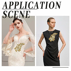 Вышивка цветка пайетками для украшения одежды&nbsp;DIY-WH0899-104