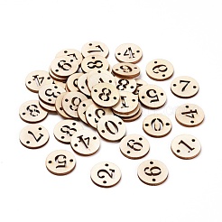 100 шт. 10 стиля незаконченные соединители из натурального дерева тополя&nbsp;WOOD-LS0001-04