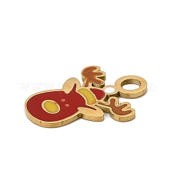 Рождественские эмалевые подвески из нержавеющей стали 304&nbsp;STAS-I356-02G-02