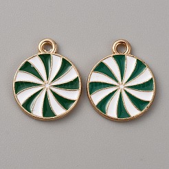 Рождественские тематические подвески из сплава с эмалью&nbsp;LS-ENAM-WH0058-017C