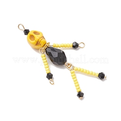 Подвески в виде маленьких скелетиков из стеклянного бисера PALLOY-MZ00762