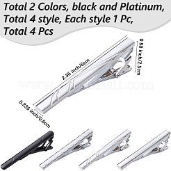 4 шт. 4 стиля латунных зажимов для галстука для мужчин FIND-GF0008-04