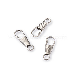 鉄のキーホルダー留め金のパーツ  プラチナ  25x9x3mm  穴：5x4mm&nbsp;IFIN-TAC0002-11P