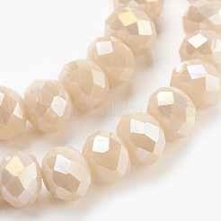 Chapelets de perles en verre électroplaqué&nbsp;X-GLAA-K027-FR-B01