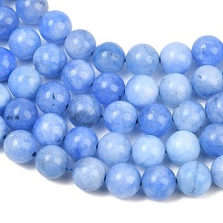 Naturels teints en blanc perles de jade brins&nbsp;GG-CBAEB22-B01-8mm-08