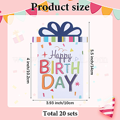 Papier Geburtstagskarte & Umschlag&nbsp;LS-DIY-WH20009-77