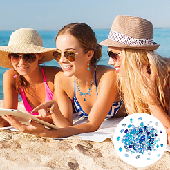 4 пакетик 2 видов прозрачных стеклянных бусин сегментированные разноцветные бусины&nbsp;GLAA-PH0003-25B