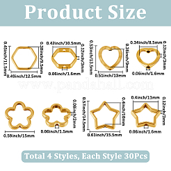 120шт. 4-х стилевая оправа из сплава&nbsp;FIND-SP0004-14