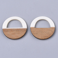 Pendentifs en bois de résine et de noyer&nbsp;RESI-T035-15D