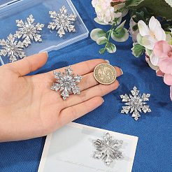 Weihnachts-Anstecknadeln aus Legierung mit Strassen&nbsp;JEWB-WH0028-135