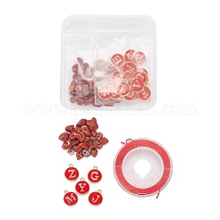 26 шт. Плоская круглая буква a ~ z алфавит эмаль подвески&nbsp;DIY-FS0001-64