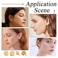 16 шт. 4 стиля сережек-манжет из латуни и нержавеющей стали 304&nbsp;EJEW-HS0001-18G