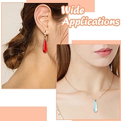 100 шт. стеклянные подвески-капли&nbsp;GLAA-CJ0002-79