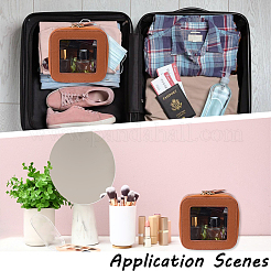 Квадратная шкатулка из искусственной кожи&nbsp;ODIS-WH20008-04A