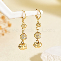 Круглые латунные серьги-кольца&nbsp;QY9214