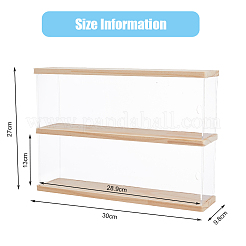 2-stöckige transparente Acryl-Spielzeug-Actionfiguren-Präsentationsboxen&nbsp;ODIS-WH0063-01