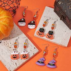 Orecchini pendenti in resina a tema Halloween&nbsp;EJEW-JE05287