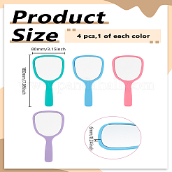 4 Stück 4 Farben Glas Handspiegel&nbsp;AJEW-LP0002-97