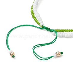 Bracelets de perles tressées en perles de verre de Pâques&nbsp;BJEW-MZ00150-05