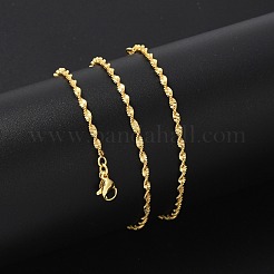 Латунные цепочки сингапур ожерелья для женщин&nbsp;NJEW-D302-36G