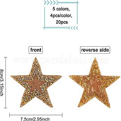 Нашивки со звездами и стразами&nbsp;DIY-FG0002-71