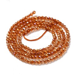 Гальванизируйте прозрачное стекло бисер нитей GLAA-H021-01A-FR02