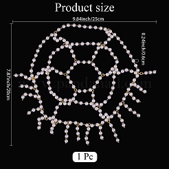 Пластиковые повязки на голову из жемчужной сетки&nbsp;OHAR-WH20007-07G