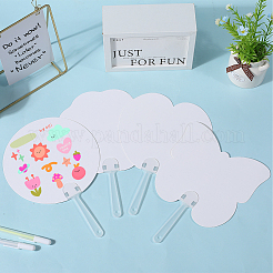 16шт. 4 стиля бумажного ручного веера&nbsp;DIY-GF0010-32