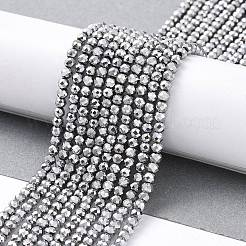 Chapelets de perles en verre électroplaqué&nbsp;GLAA-H021-01B-FP08