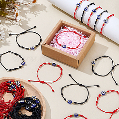 40 Stück verstellbare Armbänder aus Acrylperlen in 2 Farben&nbsp;BJEW-GO0001-39