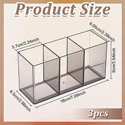 3 пояс акриловые многофункциональные настольные ящики для хранения&nbsp;AJEW-WH0695-137A
