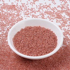 MIYUKIラウンドロカイユビーズ  日本製シードビーズ  11/0  （rr214)サーモン裏地クリスタル  11/0  2x1.3mm  穴：0.8mm  約50000個/ポンド&nbsp;SEED-G007-RR0214